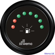 LED Level Gauge - 0-190 Ohm | Wema UK | SKUs 110333+ - Fuel, Black, 0-190 ohms - Wema UK marine part
