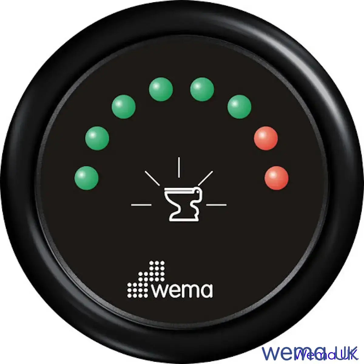 LED Level Gauge - 0-190 Ohm | Wema UK | SKUs 110333+ - Holding Tank (Black Water), Black, 0-190 ohms - Wema UK marine part