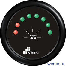 LED Level Gauge - 0-190 Ohm | Wema UK | SKUs 110333+ - Water, Black, 0-190 ohms - Wema UK marine part