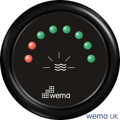 LED Level Gauge - 0-190 Ohm | Wema UK | SKUs 110333+ - Water, Black, 0-190 ohms - Wema UK marine part