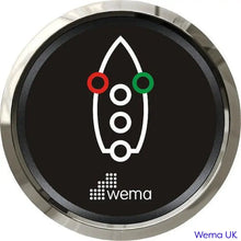 Navigation Light Gauge | Wema UK | SKUs 110653+ - Black, Stainless - Wema UK marine part