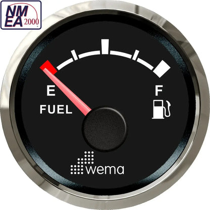 NMEA 2000 52mm Gauge | Wema UK | SKUs 210620+ - Fuel, Black / Silver - Wema UK marine part