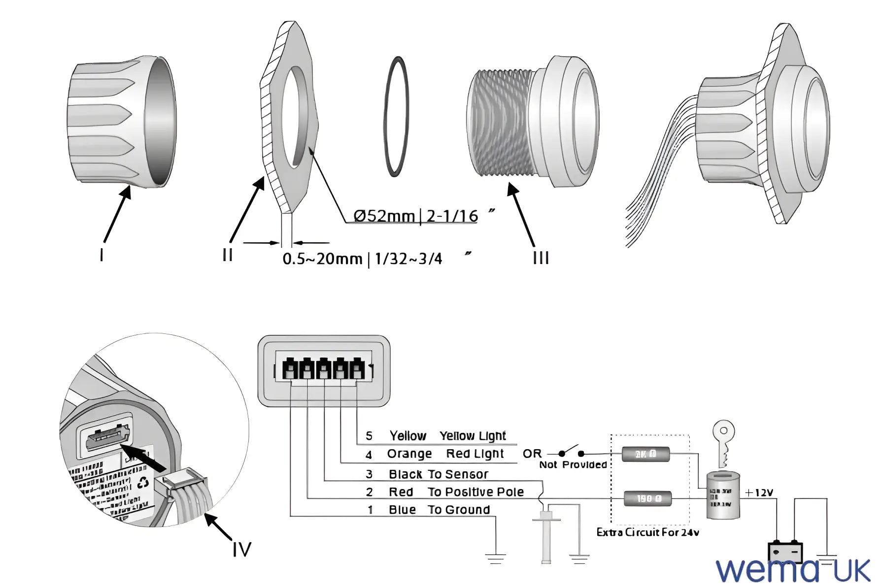 Oil Pressure Gauge | Wema UK | SKUs 110674+ - Wema UK marine part