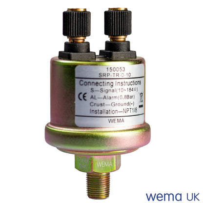 Pressure Sensor | Wema UK | SKUs 150015+ - 0-10 Bar, Ground terminal, Yes, 0.8 Bar - Wema UK marine part