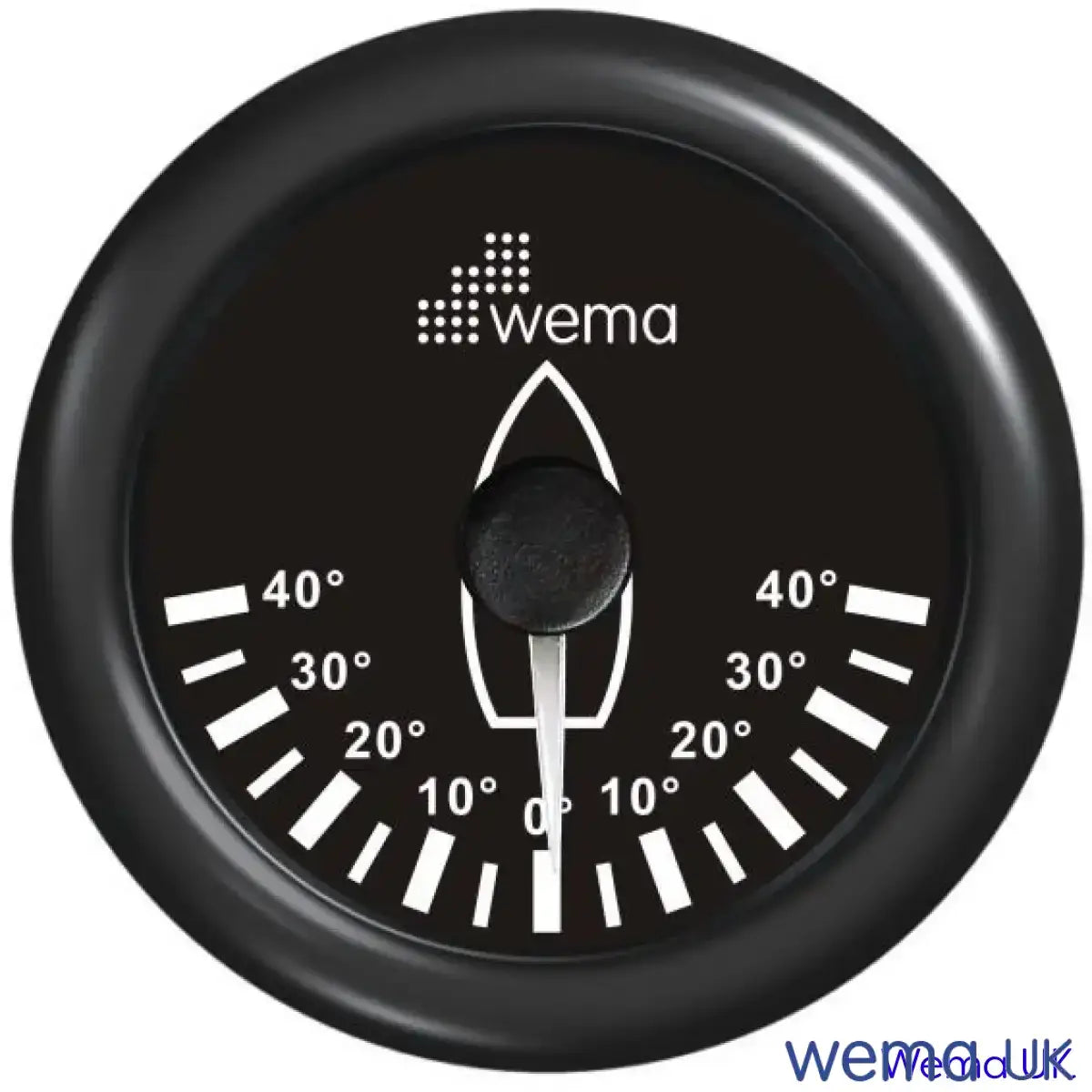 Rudder Indicator Gauge - 52mm, 52/85mm | Wema UK | SKUs 110621+ - Black, Black, 52mm - Wema UK marine part