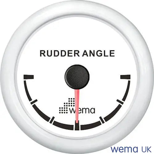 Rudder Indicator Gauge - 52mm, 52/85mm | Wema UK | SKUs 110621+ - White, White, 52mm - Wema UK marine part