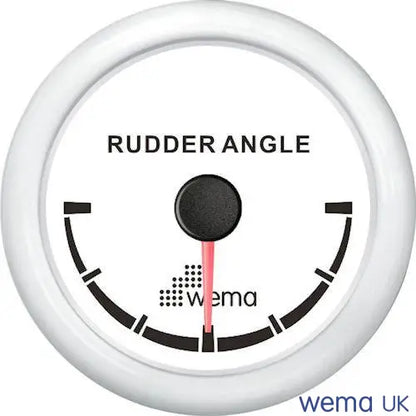 Rudder Indicator Gauge - 52mm, 52/85mm | Wema UK | SKUs 110621+ - White, White, 52mm - Wema UK marine part