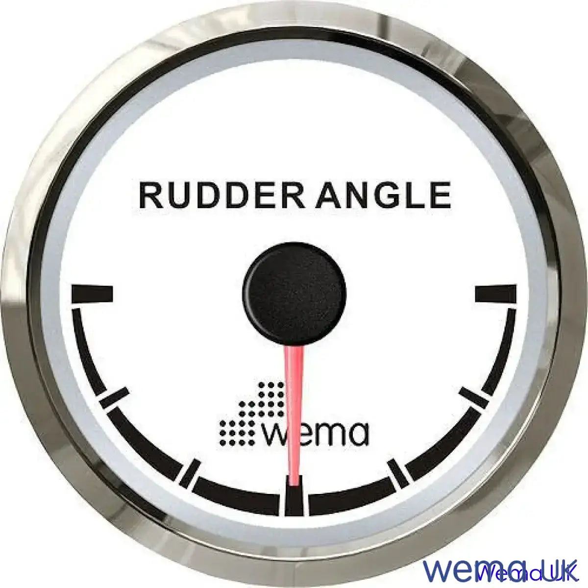 Rudder Indicator Gauge - 52mm, 52/85mm | Wema UK | SKUs 110621+ - White, Stainless, 52mm - Wema UK marine part