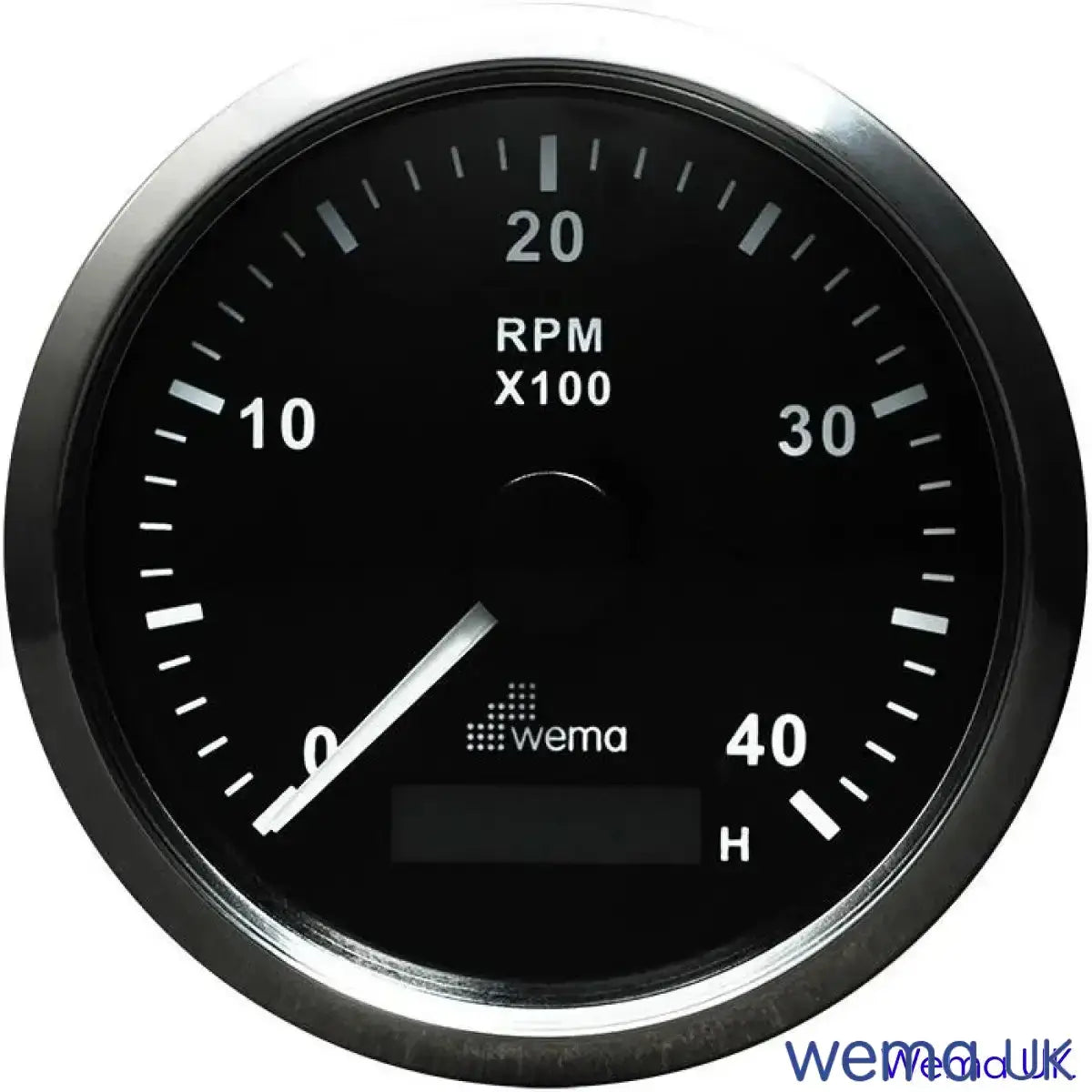 Tachometer with Hourmeter | Wema UK | SKUs 110914+ - 4k, Black, Black - Wema UK marine part