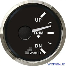 Trim Tab Position Gauge | Wema UK | SKUs 110925+ - Black, Stainless - Wema UK marine part