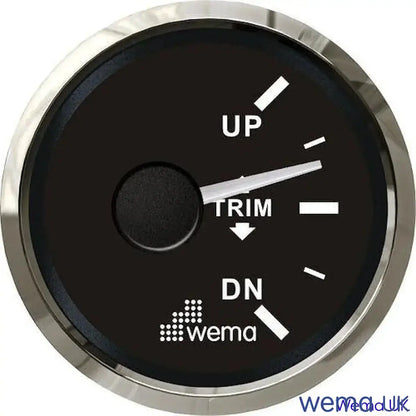 Trim Tab Position Gauge | Wema UK | SKUs 110925+ - Black, Stainless - Wema UK marine part
