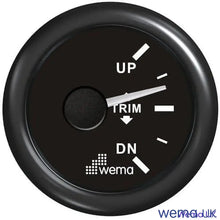 Trim Tab Position Gauge | Wema UK | SKUs 110925+ - Black, Black - Wema UK marine part