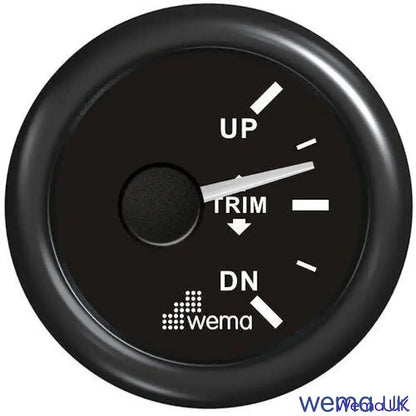 Trim Tab Position Gauge | Wema UK | SKUs 110925+ - Black, Black - Wema UK marine part