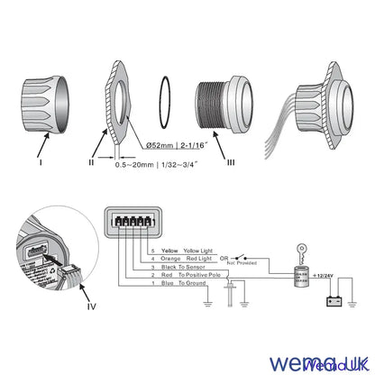 Trim Tab Position Gauge | Wema UK | SKUs 110925+ - Wema UK marine part