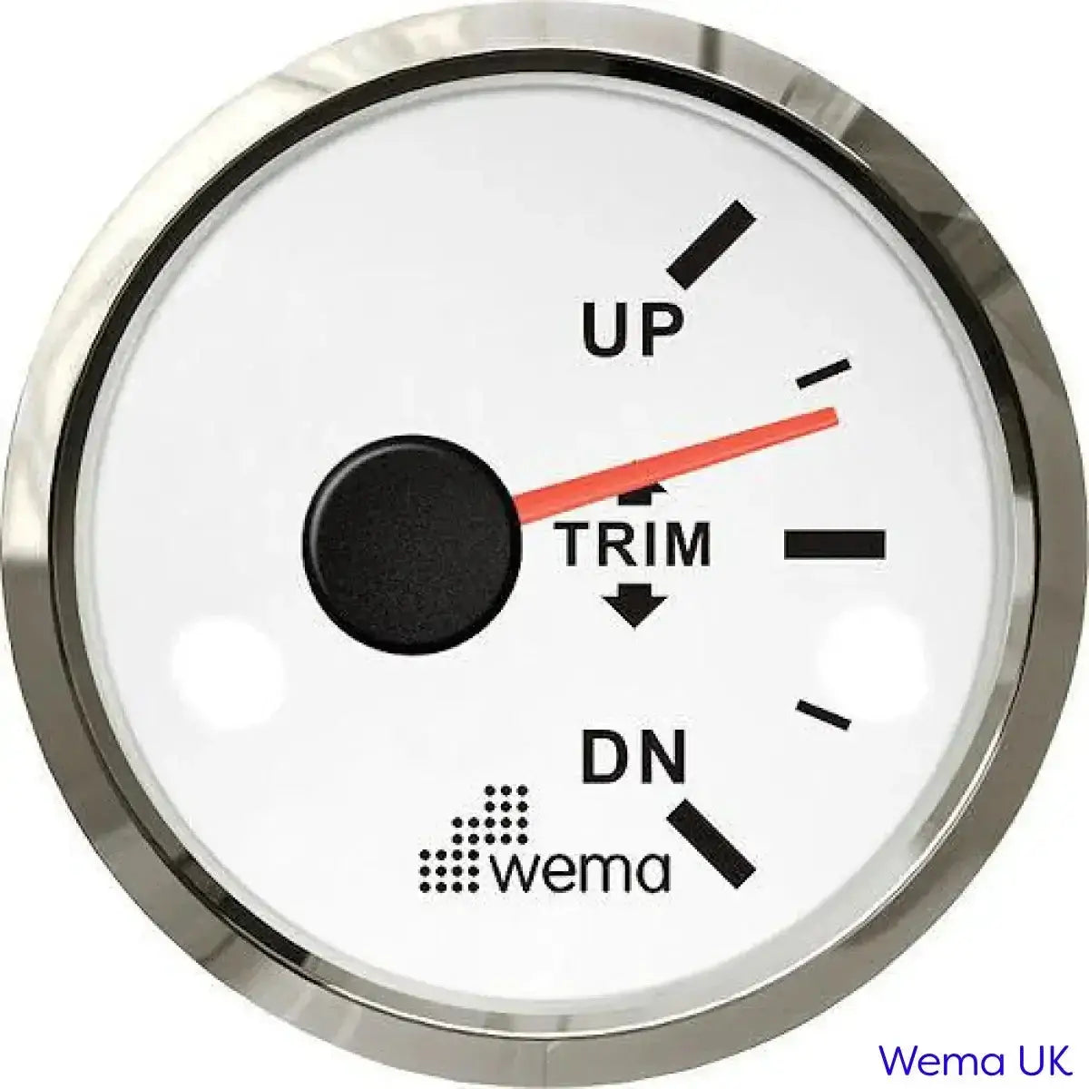 Trim Tab Position Gauge | Wema UK | SKUs 110925+ - White, Stainless - Wema UK marine part