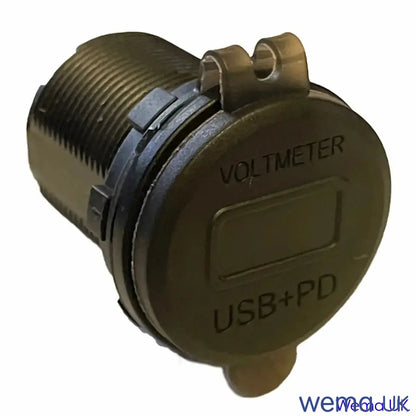 USB Charging Port & Voltmeter | Wema UK | SKU WUPD3USB - Wema UK marine part