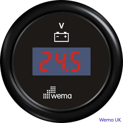 Voltmeter Digital Gauge | Wema UK | SKUs 110660+ - Black, Black - Wema UK marine part