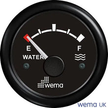 Water Level Gauge - 0-190/240-30 Ohm | Wema UK | SKUs 110610+ - Black, Black, American (240-30 ohms) - Wema UK marine part