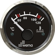 Water Temperature Gauge | Wema UK | SKUs 110655+ - Black, Stainless - Wema UK marine part
